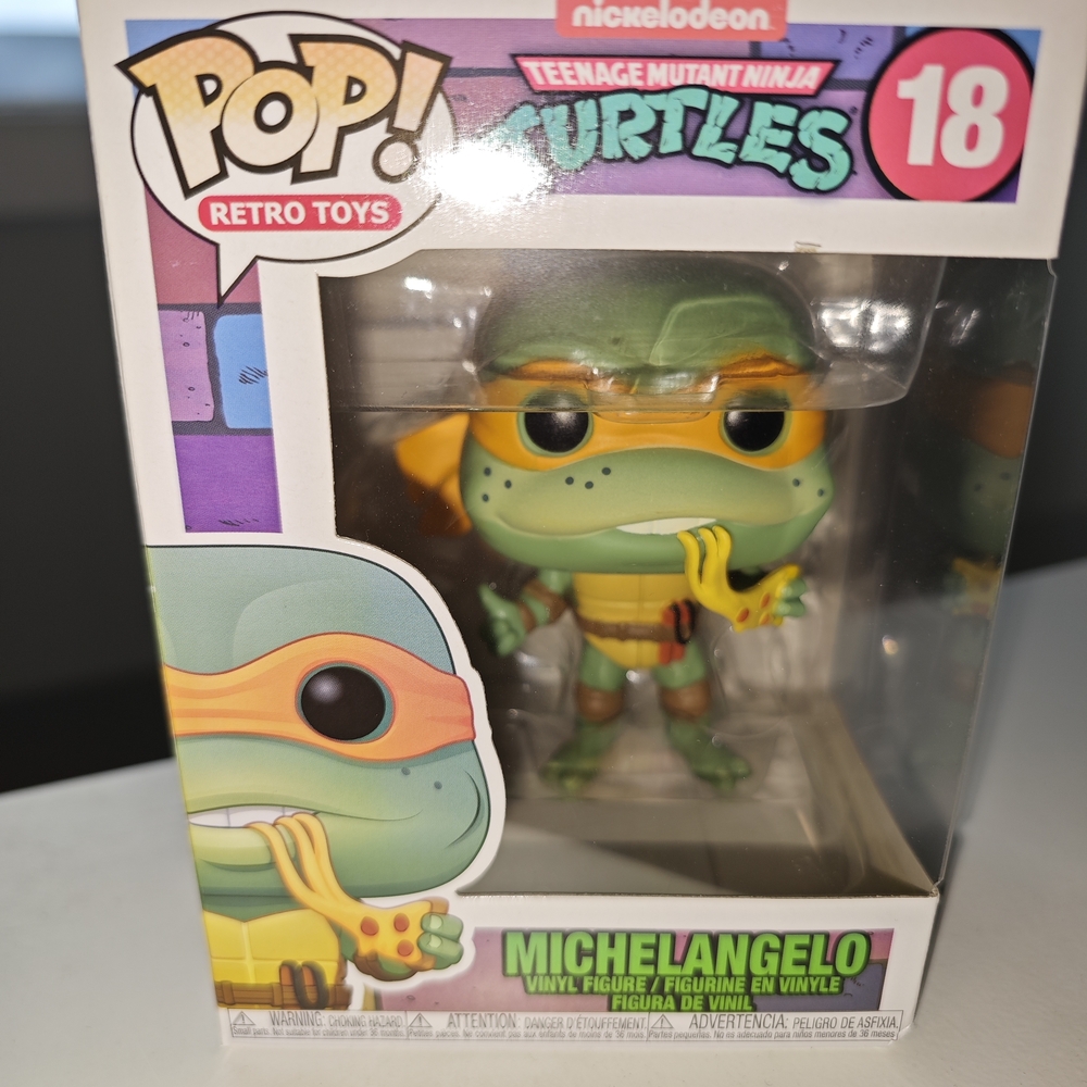 Pop Retro Toys Michelangelo Vinyl Figure - Green and Orange